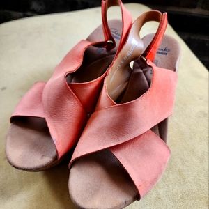 Clarks cork wedge sandle